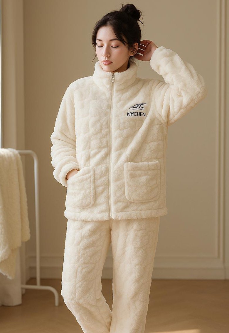 Women Fleece Night wear Set