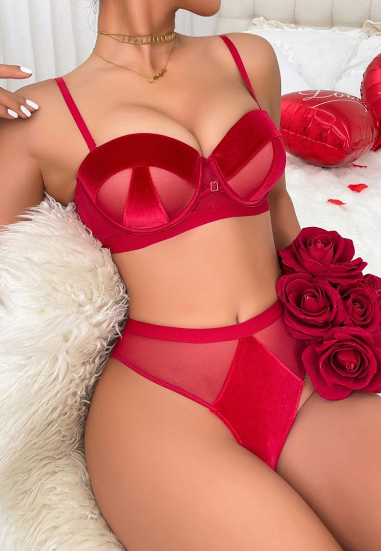 Velvet Lingerie Set