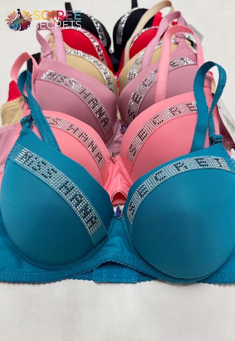 Rhinestone Push-Up Bra